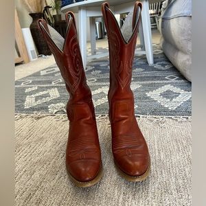 Cowboy leather boots. Amazing color